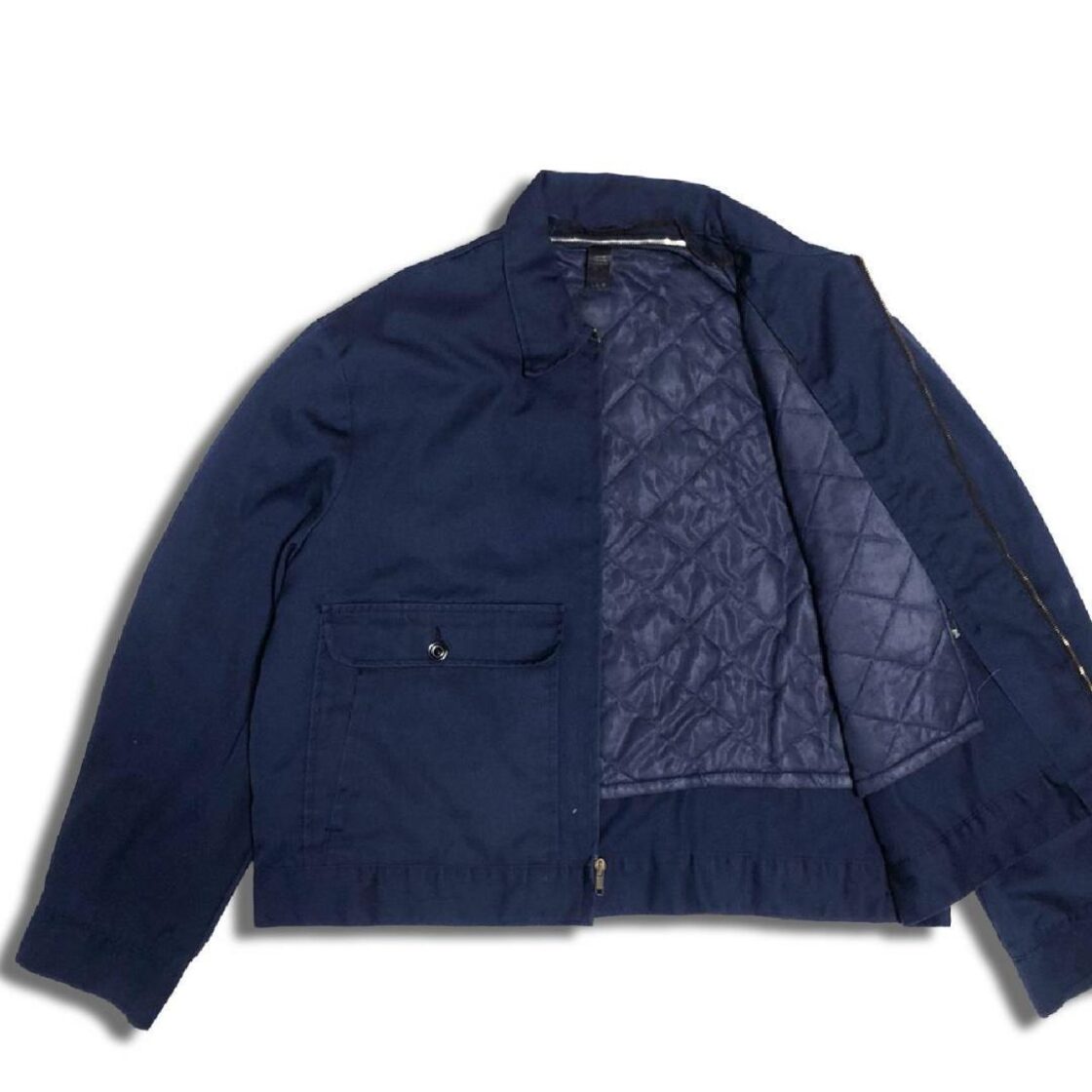 80s 90s USA製 TOPPMASTER ワークジャケット 48R 2XL ネイビー ワーク 