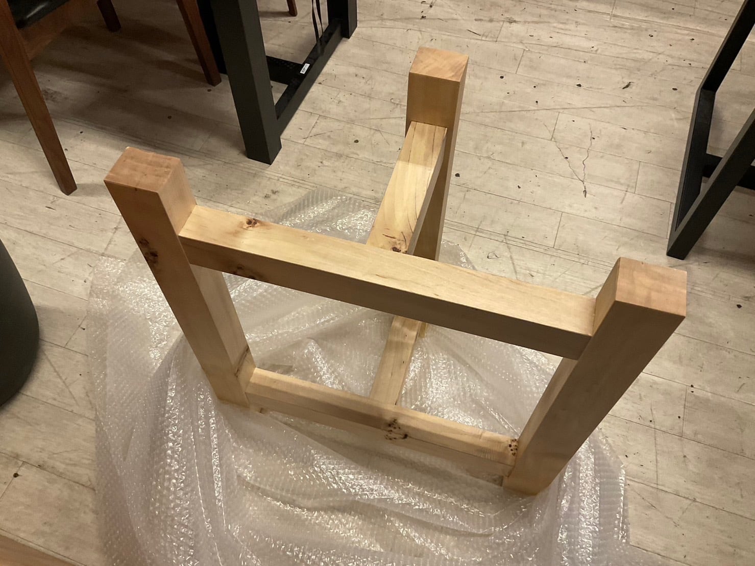 栃（トチ） 無垢兼用脚 2台1セット | 千年家具 - 一枚板