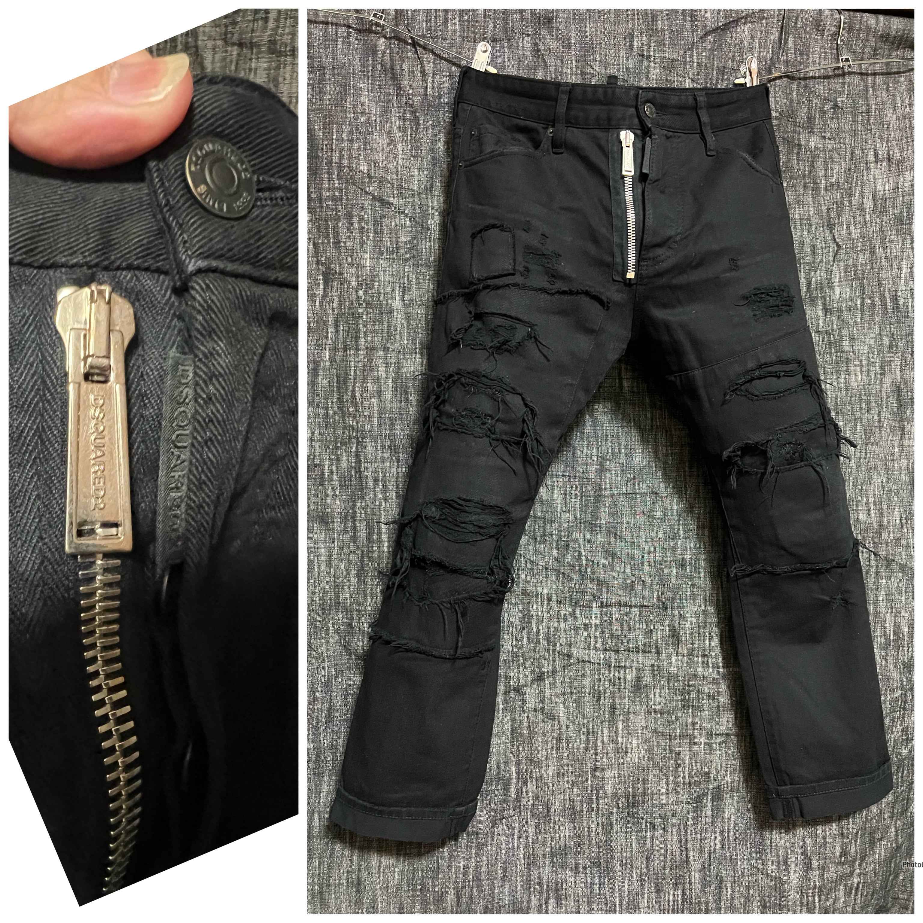 定価90200円 Dsquared2 フロントジップブラックデニム 46 M 黒 定価90200円 Dsquared2 フロントジップブラックデニム 46 M 黒