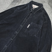 fade black corduroy shirt