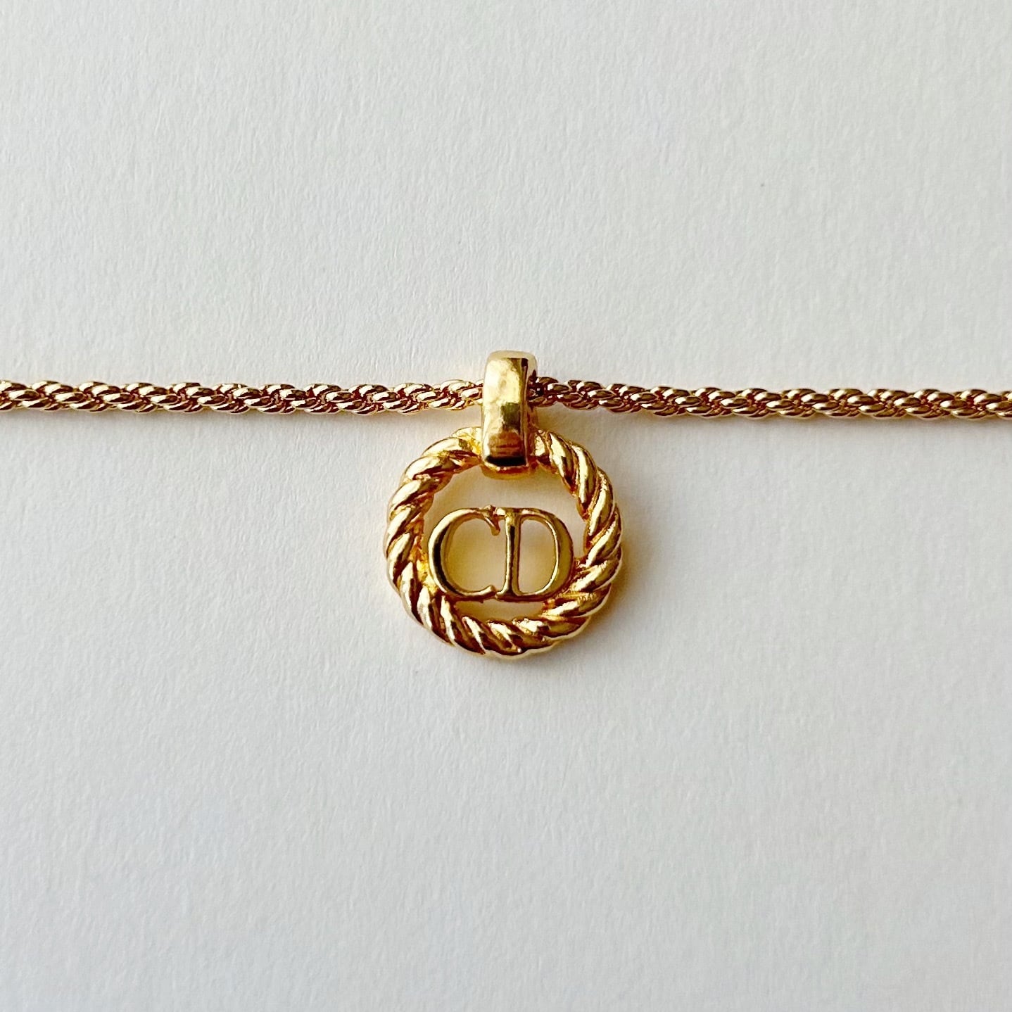 N7002】Christian Dior twist circle necklace/クリスチャン N7002】Christian Dior twist circle necklace/クリスチャン