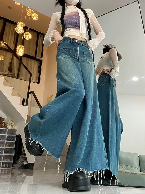 大きいサイズ レディース ロング スカート デニム 春 秋冬 新品 カット