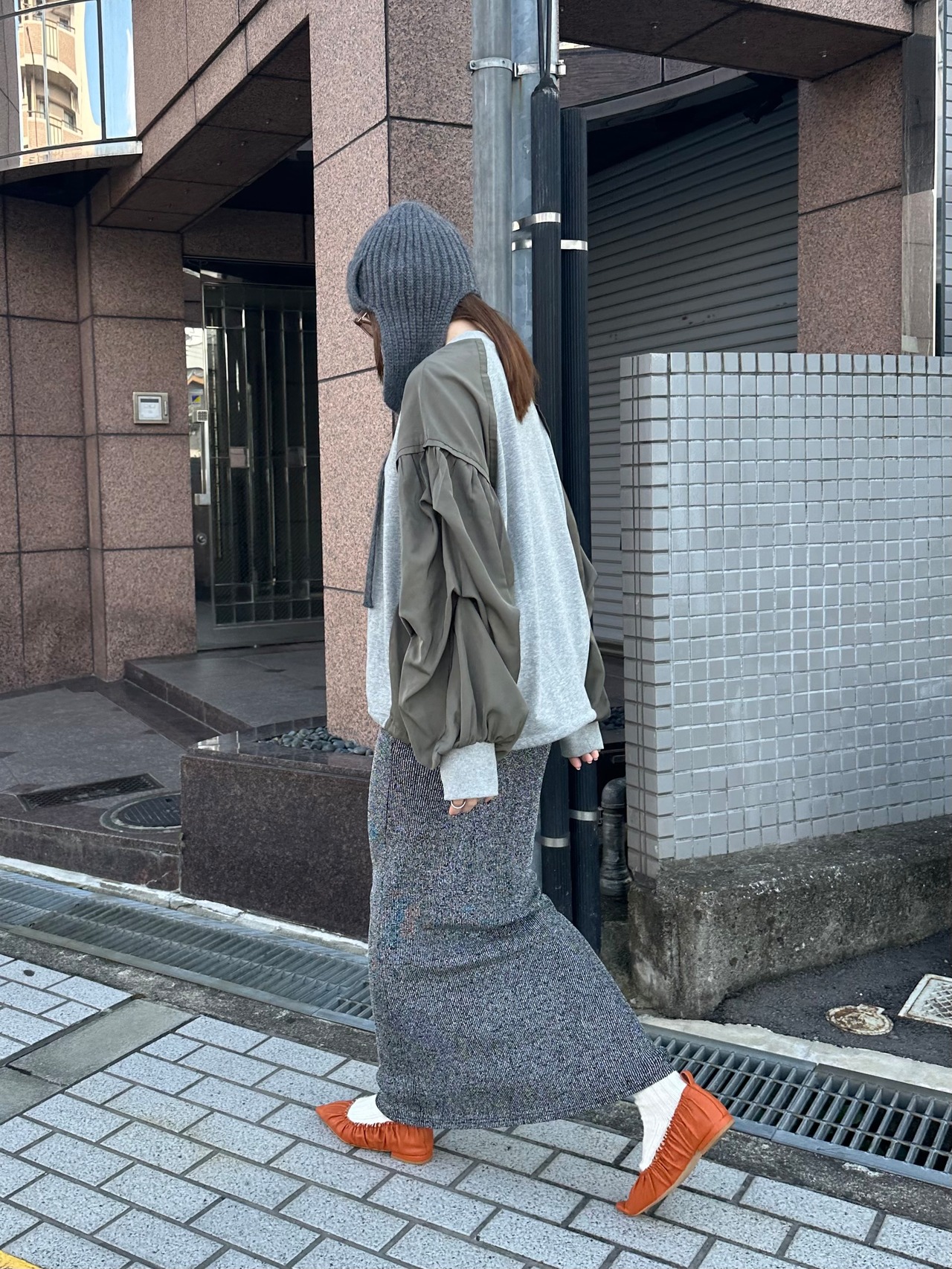 【original】Volume MA-1 Sleeve Tops(gray)