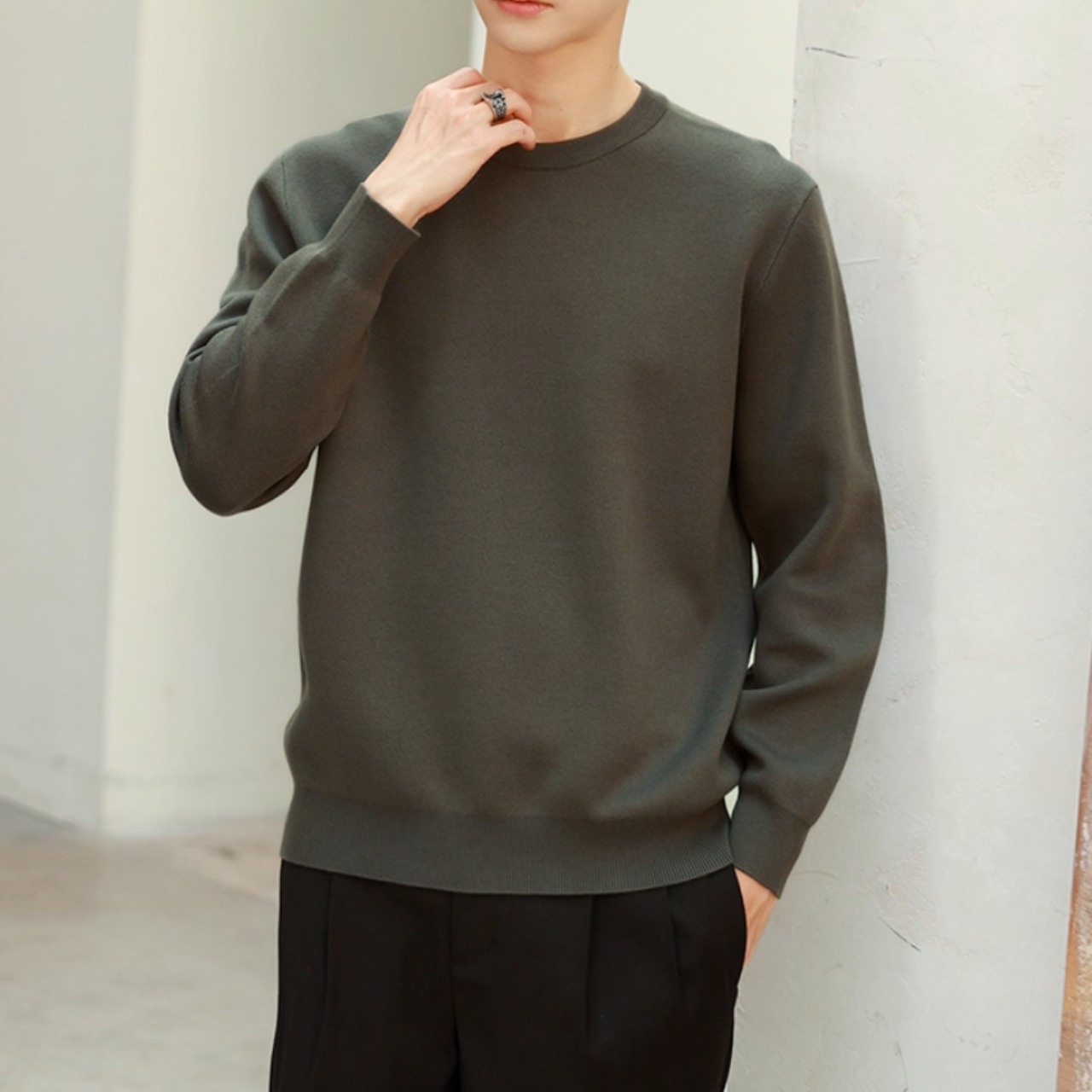 クルーネック レギュラー ニット af0375