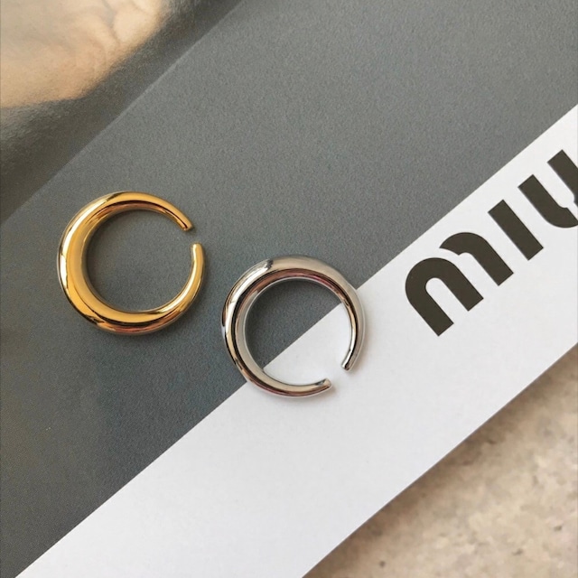 18k simple open ring【 2color 】No.R010