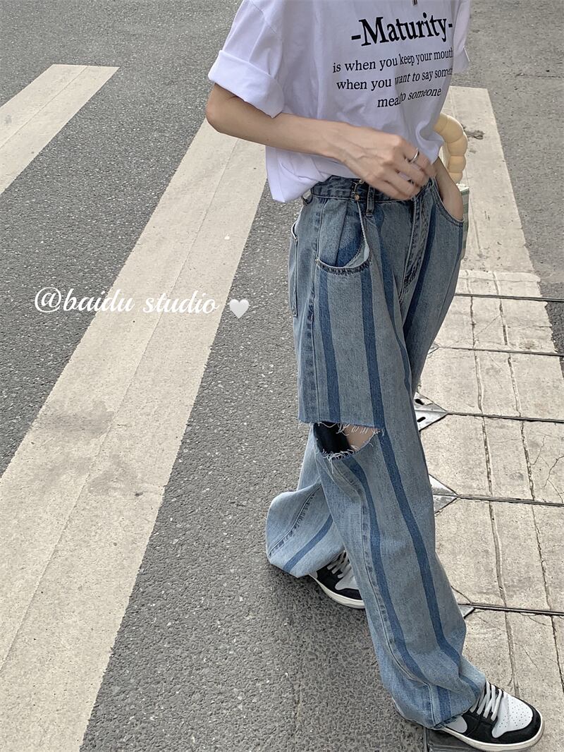 パンツ スプリングオータム薄手ハイウェストウェストスリムルーズ 春物 秋物 モンロー21736800546