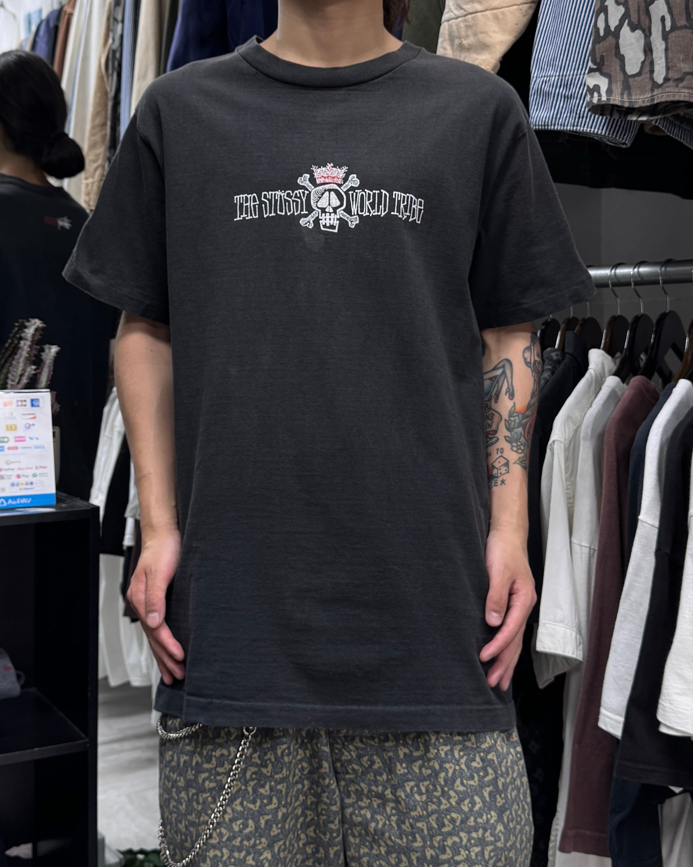 80's~90's old stussy “Surf Skull” Design Tee “黒タグ” “サーフ