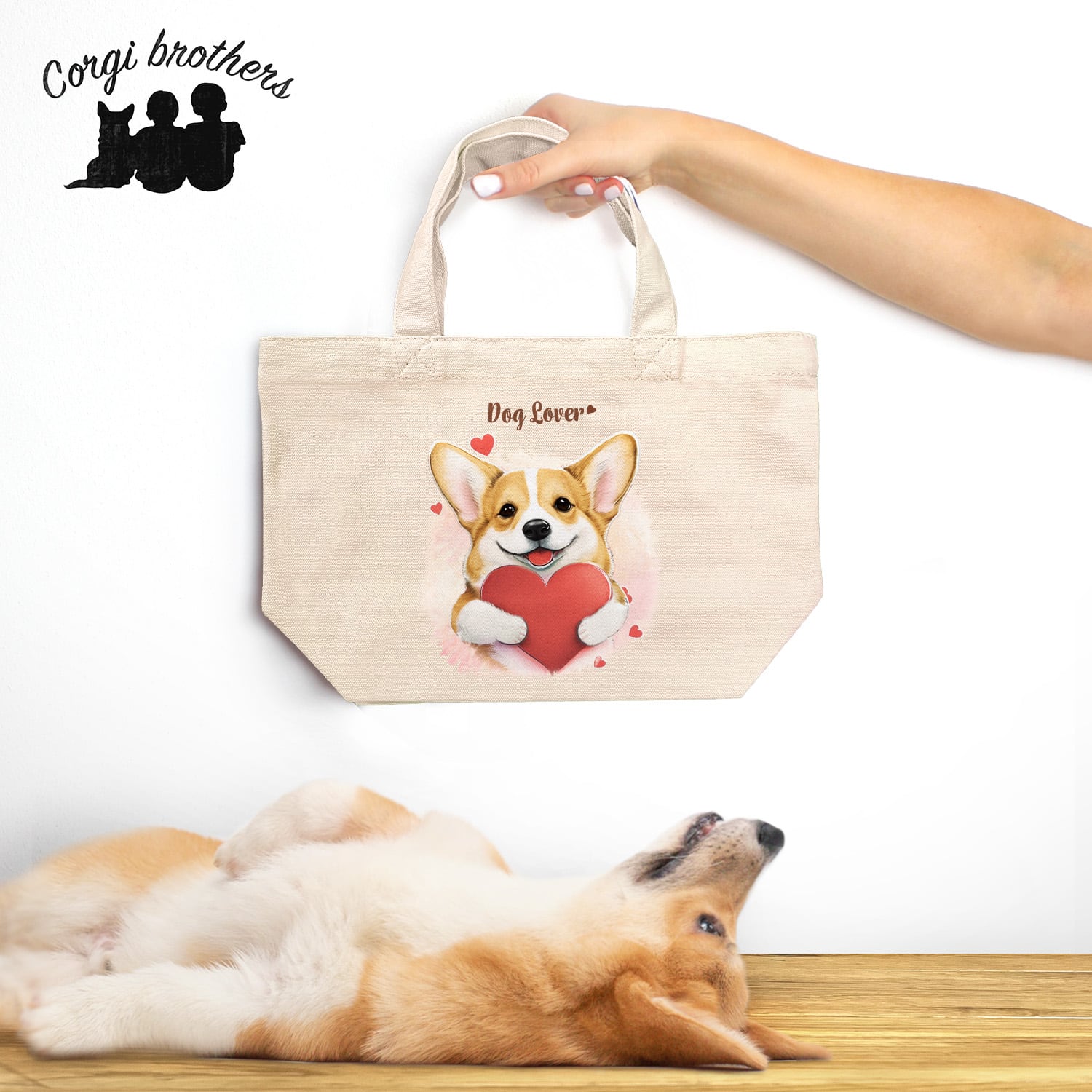 キュンです ポメラニアン 】ミニキャンバス トートバッグ 犬 ペット