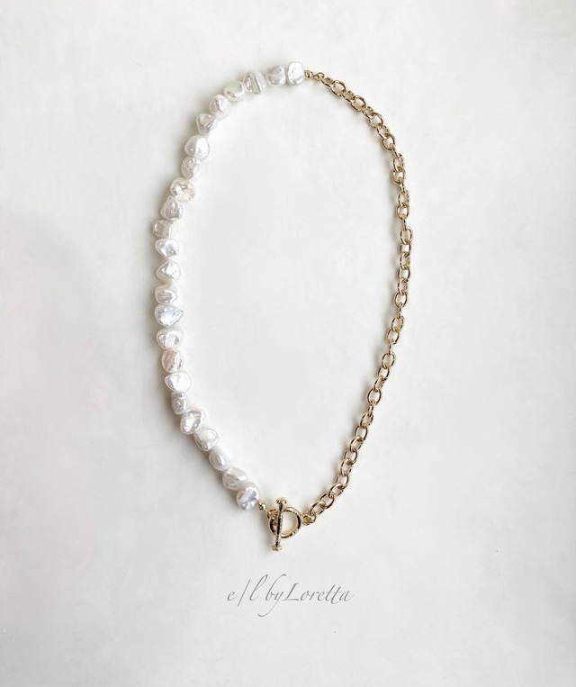 淡水パール × chain necklaceⅡ