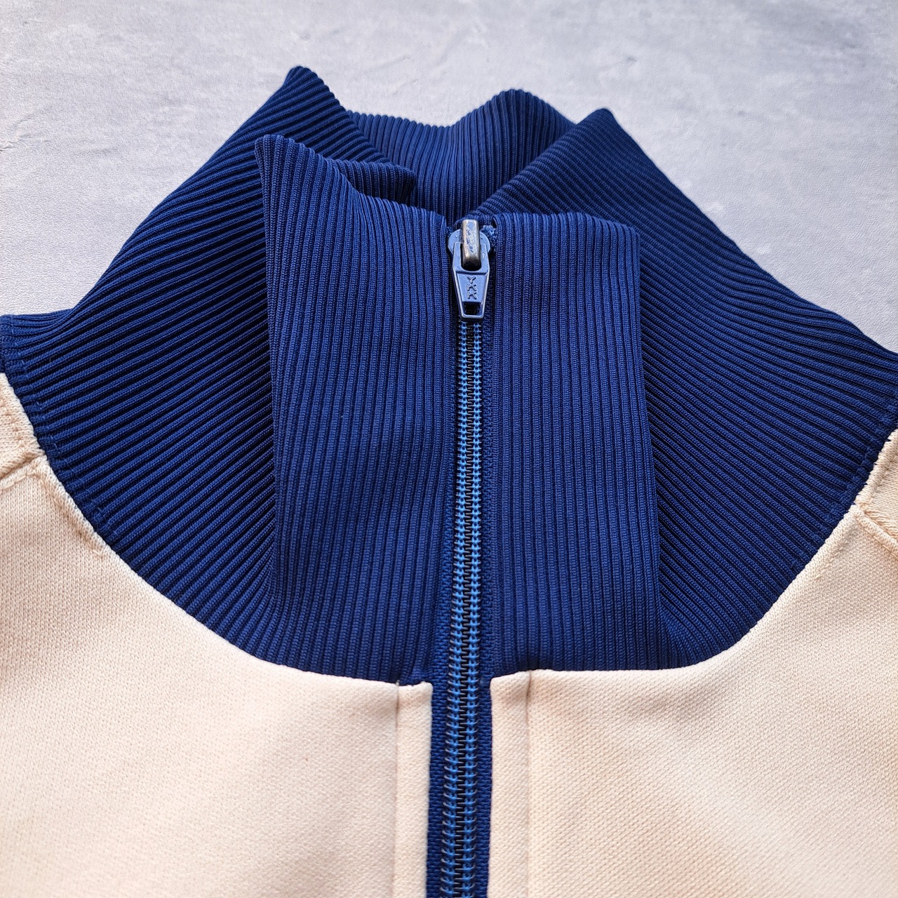 80s 白 ネイビー デサント Adidas トラックジャケット L | ib2