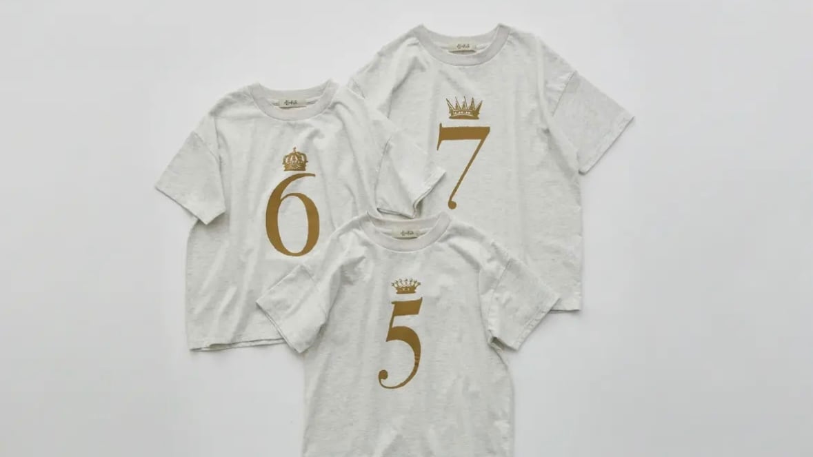 【即納/送料無料】Number Tee for / top ivory (gray)