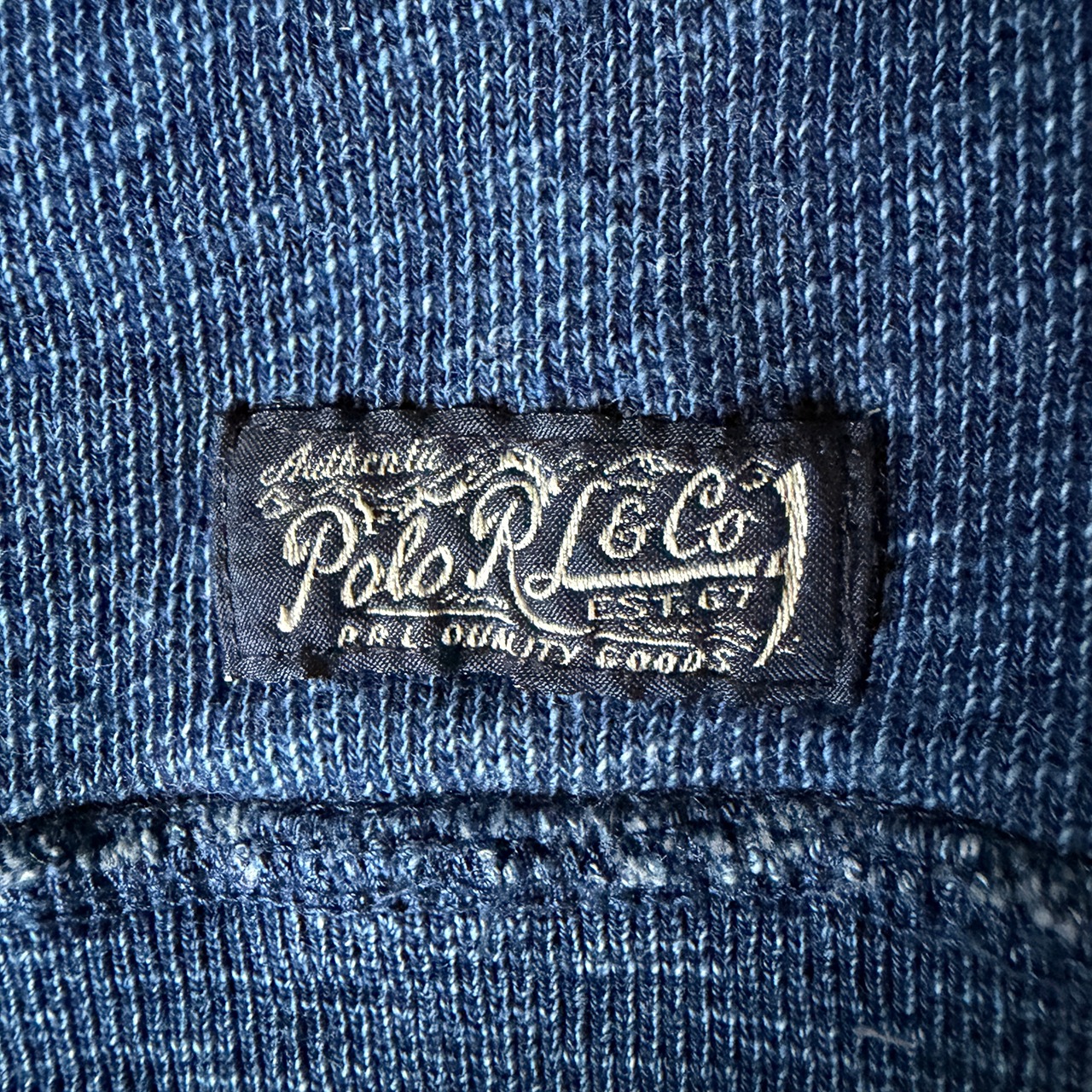 Ralph Lauren French Terry Double V Sweatshirt Men S Indigo ラルフローレン フレンチテリー 両Vスウェットシャツ インディゴ Sサイズ(Mサイズ相当) 中古