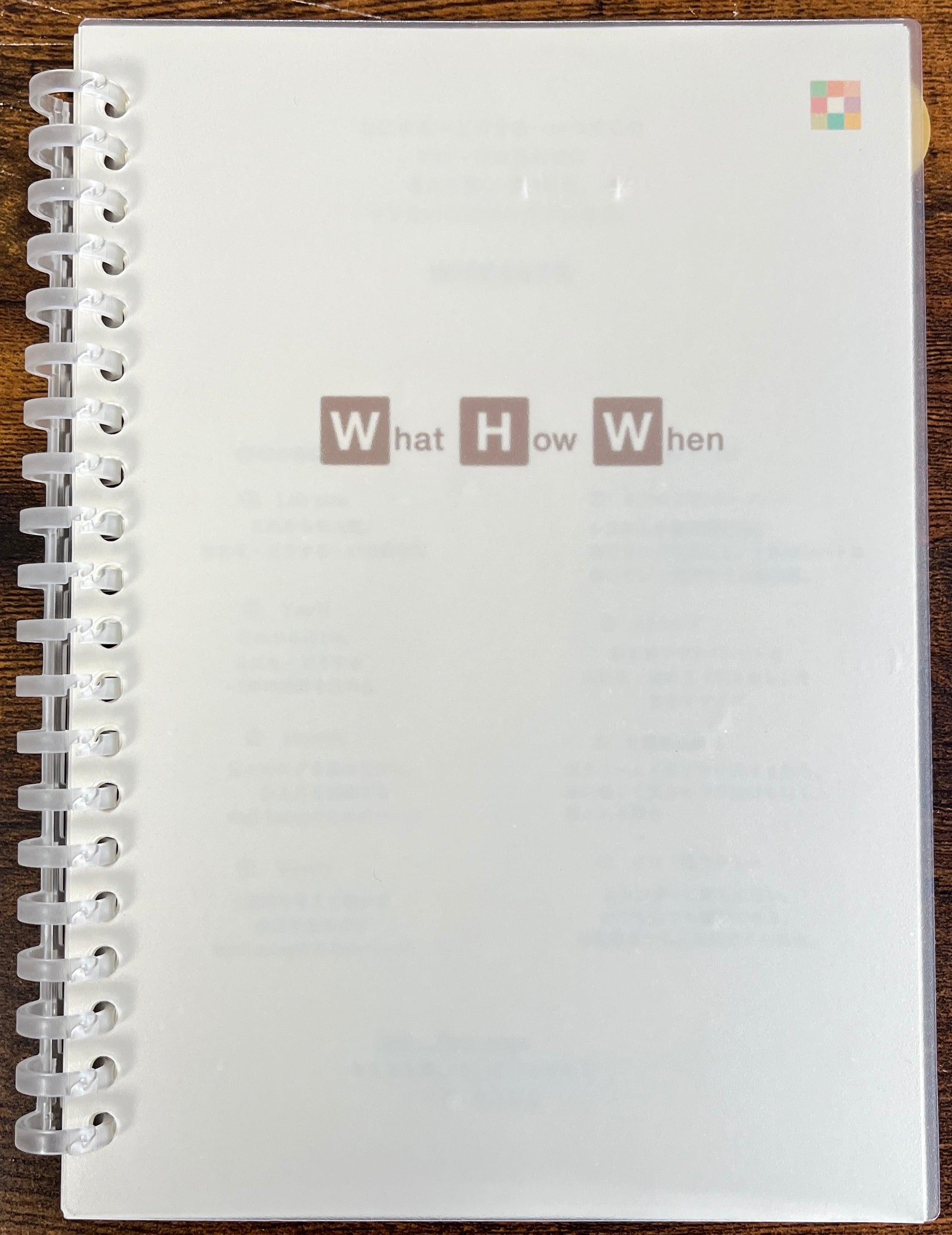 ☆リングノート・カバー（無印良品・A5 20穴、ポリプロピレン表紙