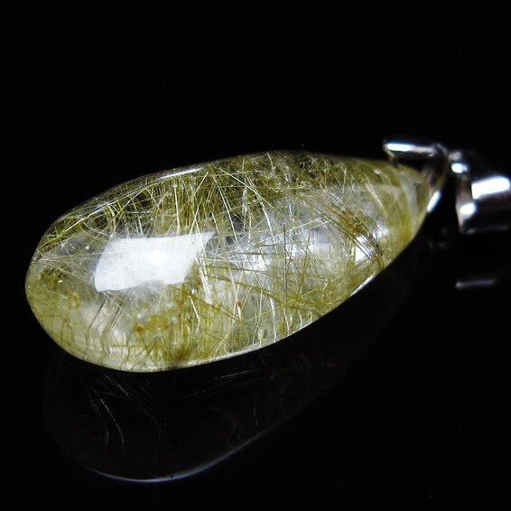 プラチナルチルクォーツ ペンダント 一点物 メール便可 [M便 1/20] 112-13198