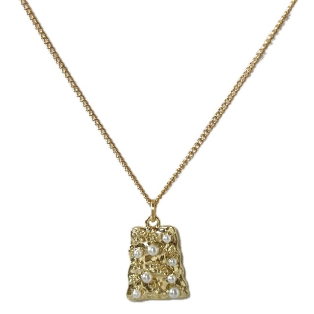 gold perl necklace