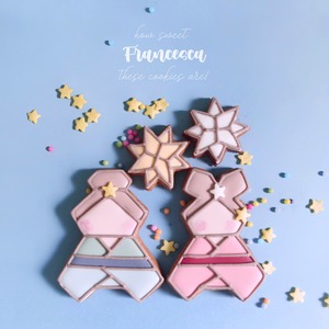 折り紙の織姫と彦星のアイシングクッキー