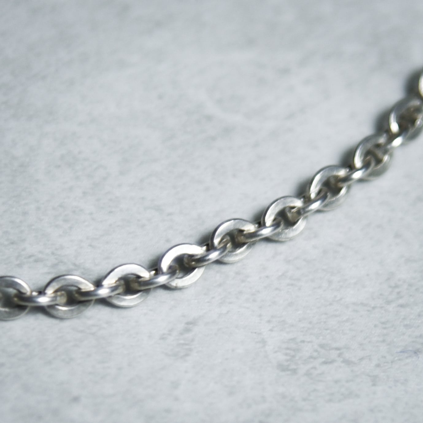 Italian Vintage Silver Cable Chain Nacklace イタリアン