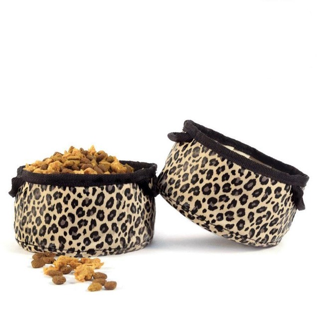 Harry Barker | LEOPARD FOLD-UP DOG BOWLS（S）