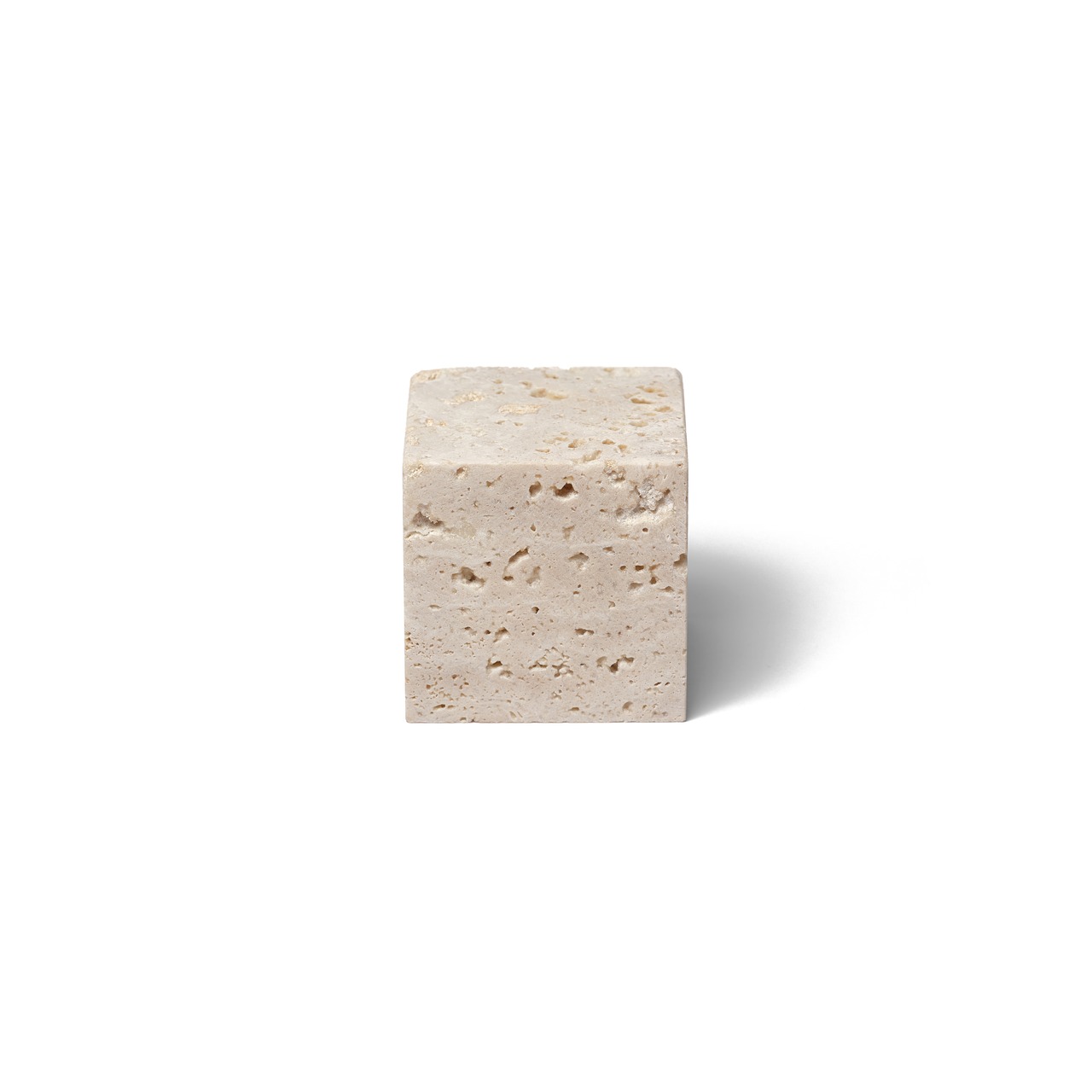 MARBLE DISPLAY CUBE - Roman Travertine × Small