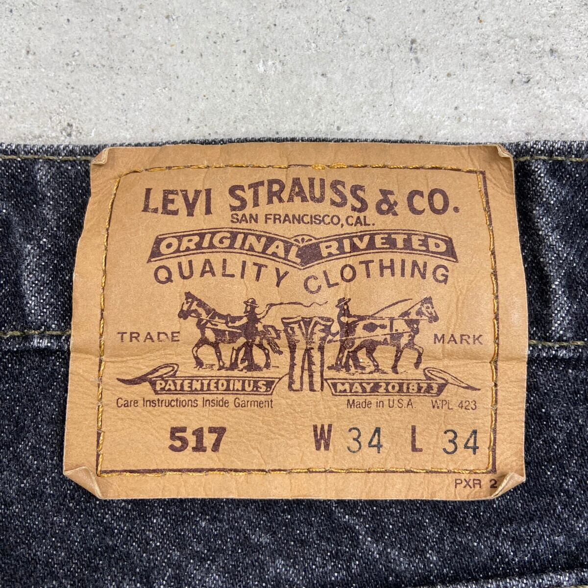 90年代 USA製 Levi's リーバイス 517-0259 ブラック フレアデニム
