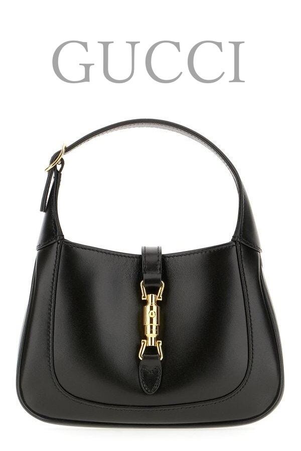 Jackie 1961 ミニ ハンドバッグ ブラック レザー By:GUCCI Jackie 1961 ミニ ハンドバッグ ブラック レザー By:GUCCI