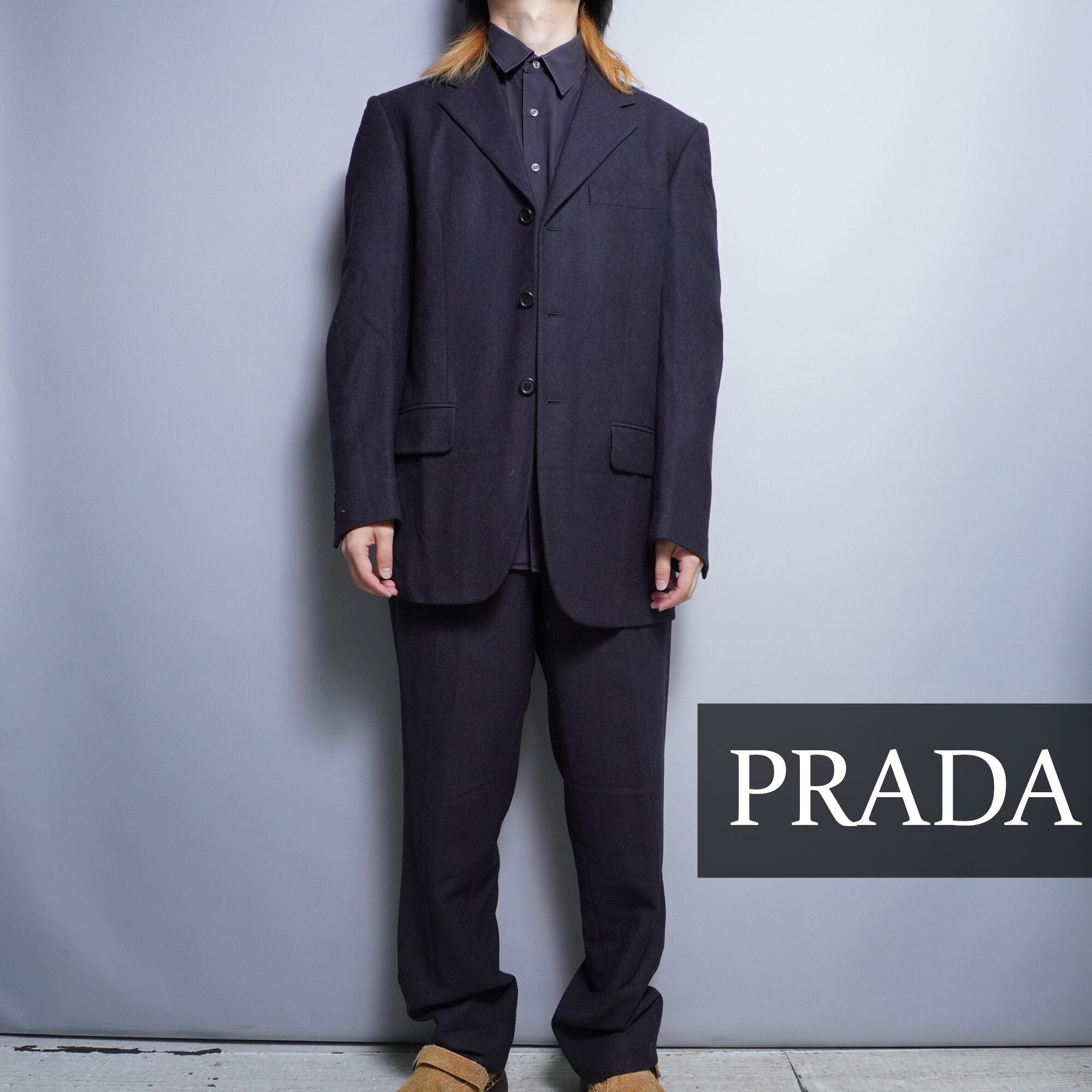 PRADA】プラダ ウールBLACKセットアップ | ブランド古着屋 Jesus Judas