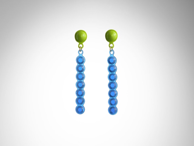 Roger Earrings   Blue And Lime Green  /  CORSARI JEWELS