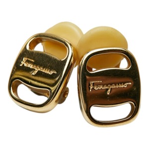 サルヴァトーレフェラガモ ヴァラ ロゴ イヤリング ゴールド メッキ レディース Salvatore Ferragamo 【中古】