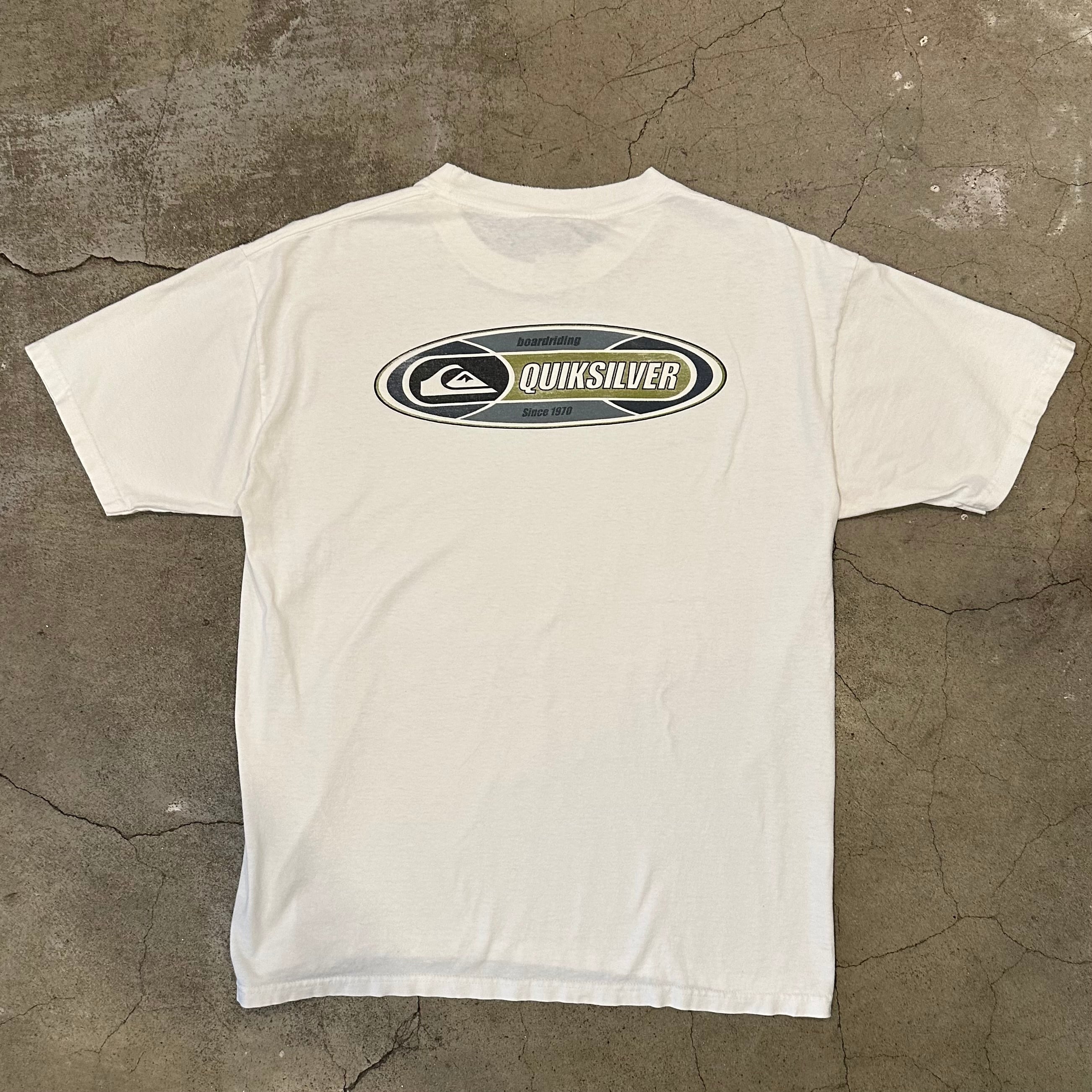 90s Quik Silver oval logo print t-shirt | 仙台 古着屋 ShuShuBell