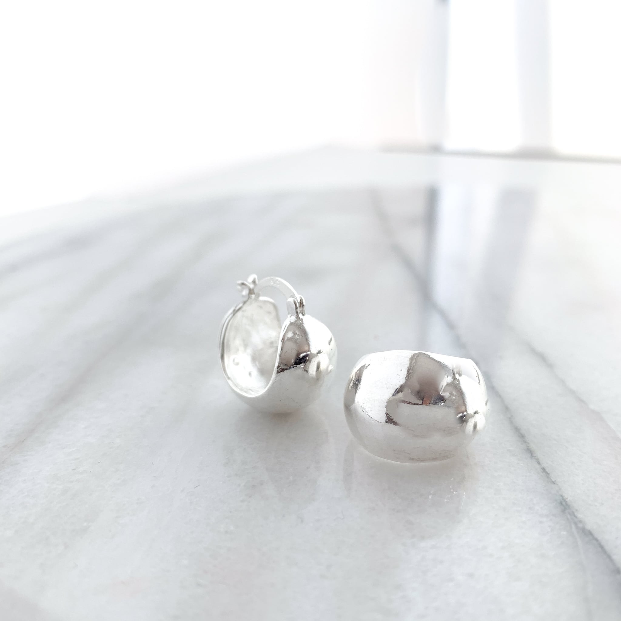 sv925 FUKURAMI hoop pierces | naotjewelry 身に付けるほどに美しい
