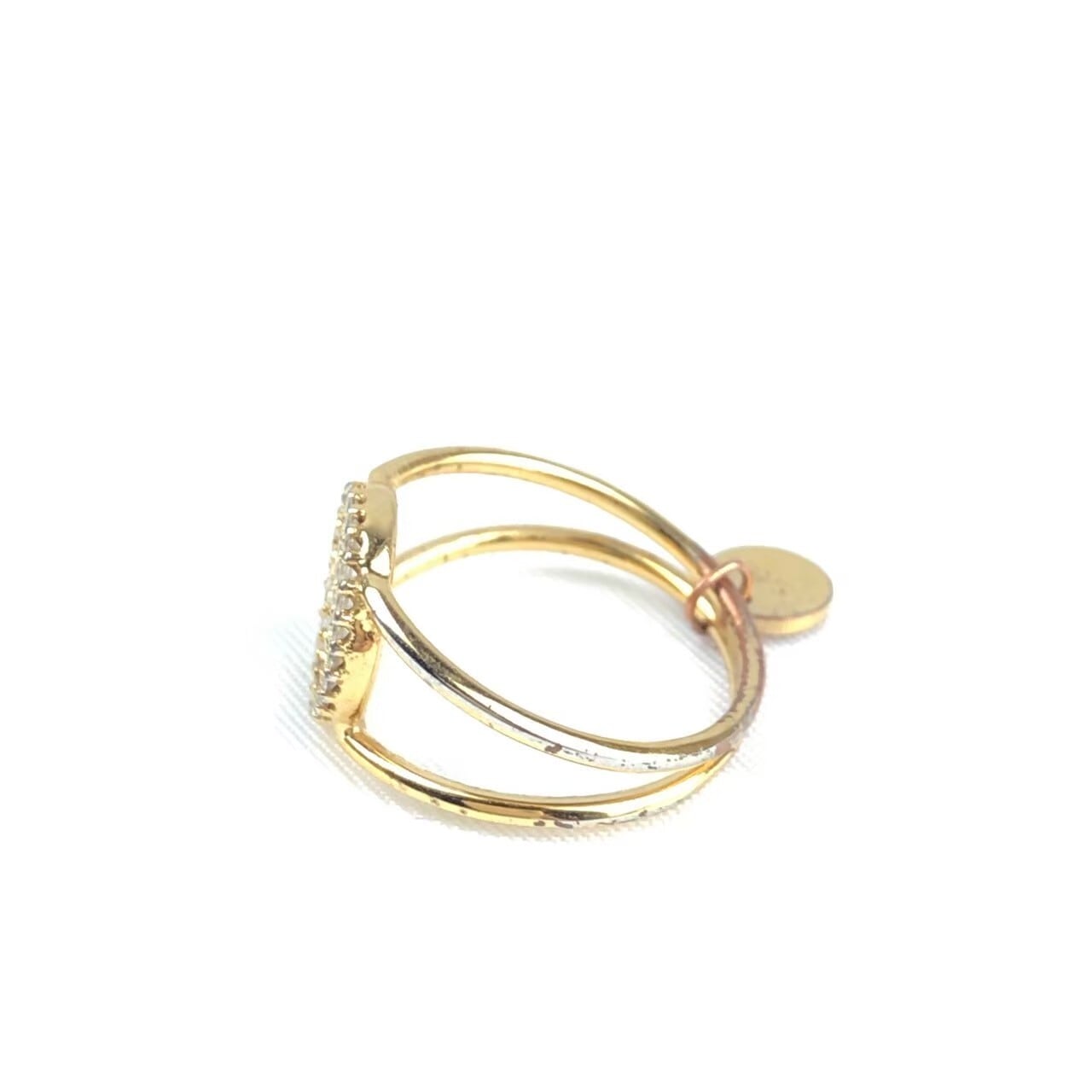 中古】フェンディ FENDI エフイズ ラインストーン リング 指輪