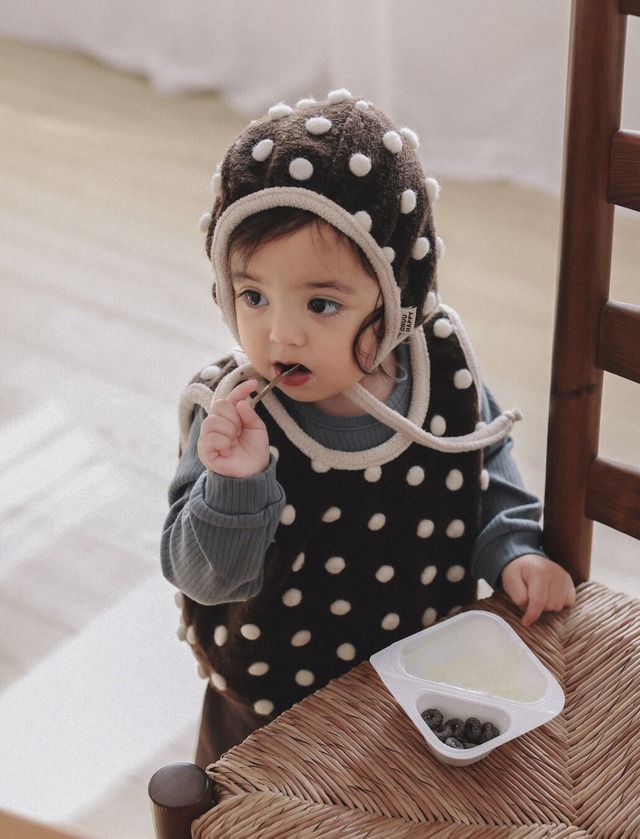 予約⌇onu/ Wool pompom vest
