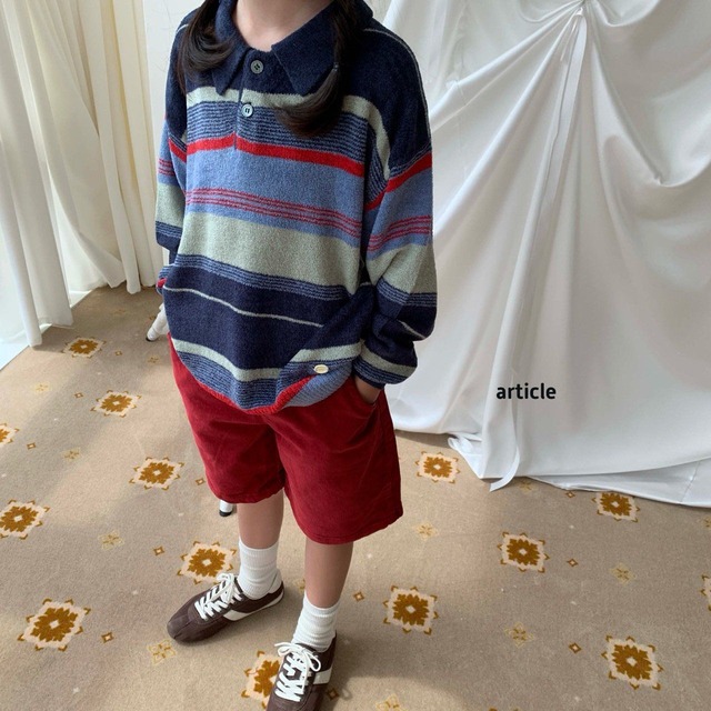 【取寄】article｜beaker collar knit｜ビーカーカラーニット｜S-JM｜kids&jr｜26 autumn