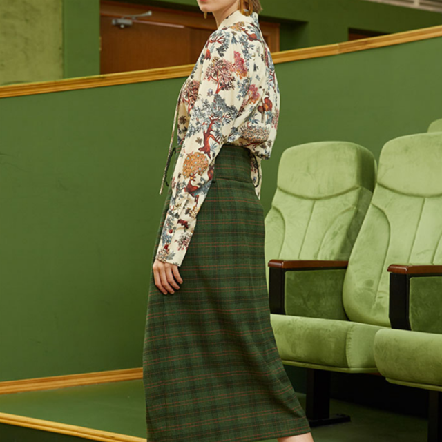 ロングカラーデザインシャツ　10947