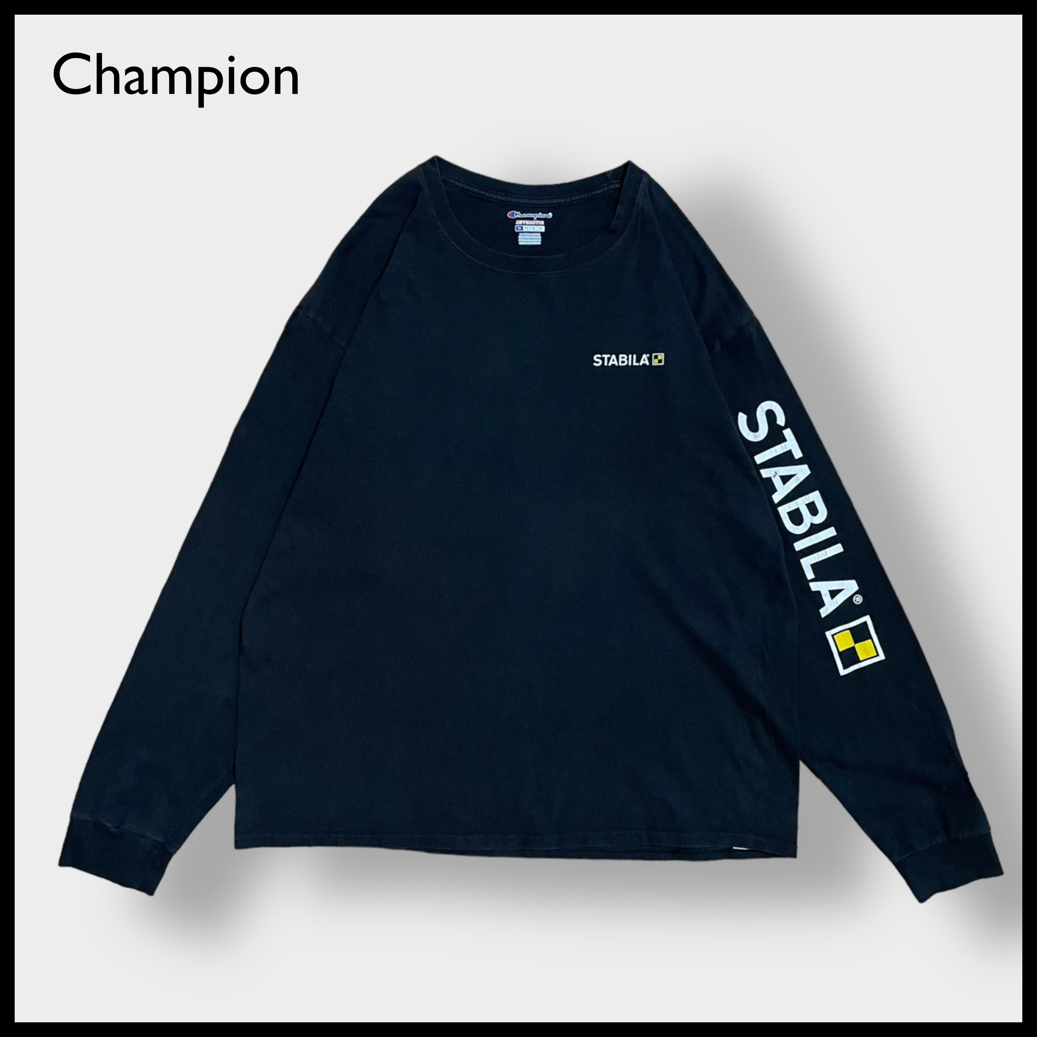 Champion】STABILA ロンT 水平器 メーカー 企業系 ロングTシャツ 長袖T ...