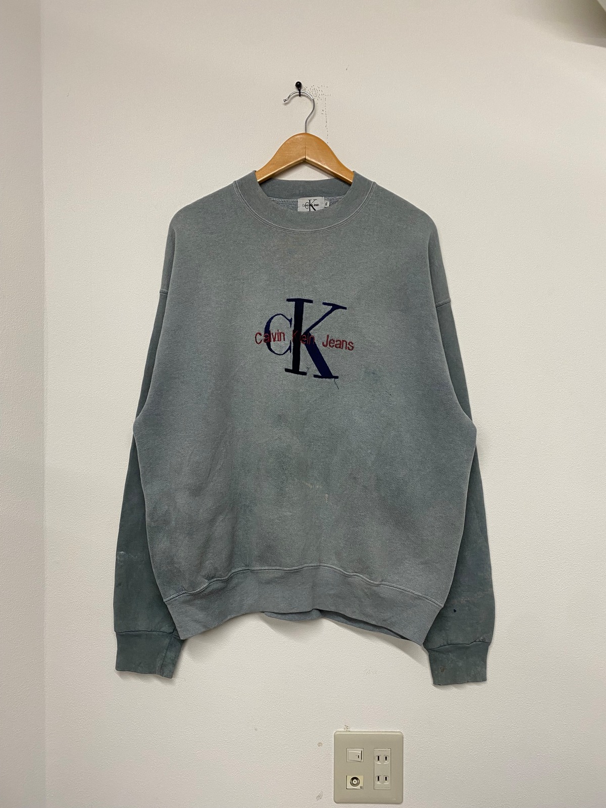 90s CalvinKleinJeans Embroidery Sweat Shirt/XL | ACIDHOUSE 