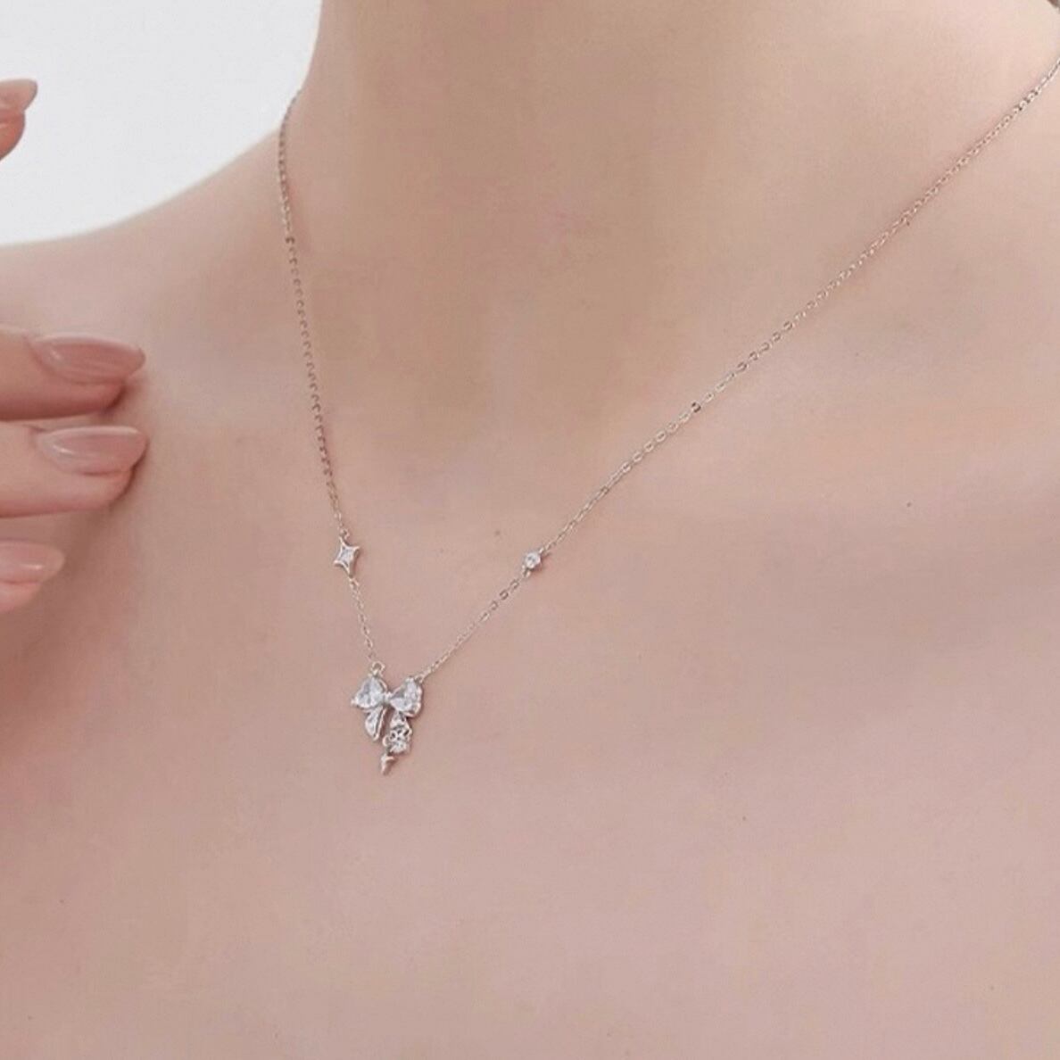 Spark Ribbon Necklace