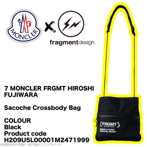 モンクレール×フラグメントデザイン(藤原ヒロシさん):クロスボディーバッグ/H209U5L00001M2471999型/MONCLER GENIUS 7 MONCLER FRGMT HIROSHI FUJIWARA Sacoche Crossbody Bag
