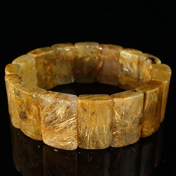 タイチンルチルクォーツ バングル ルチルクォーツ 一点物 111-42352