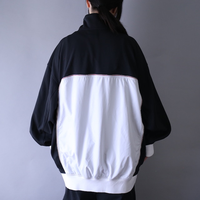 "NIKE" different fabric switching design over silhouette track jacket