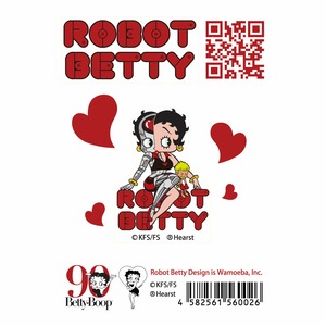 ROBOT BETTY（ロボットベティー）ステッカー「Ⅰ ラウンドガール：ボックスロゴ：チャンピオンコラボ」