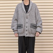 reversible design alpaca knit blouson