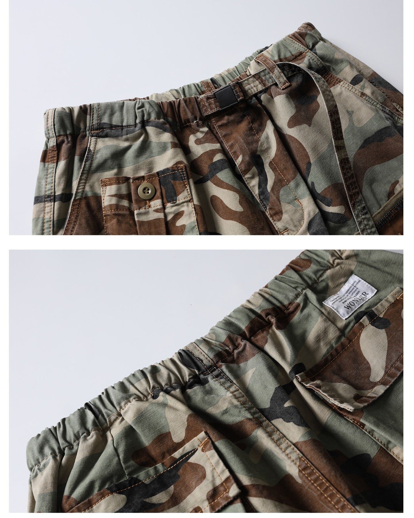 Camouflage Pattern Cargo Pocket Knee-Length Shorts x01161 | XPOSE