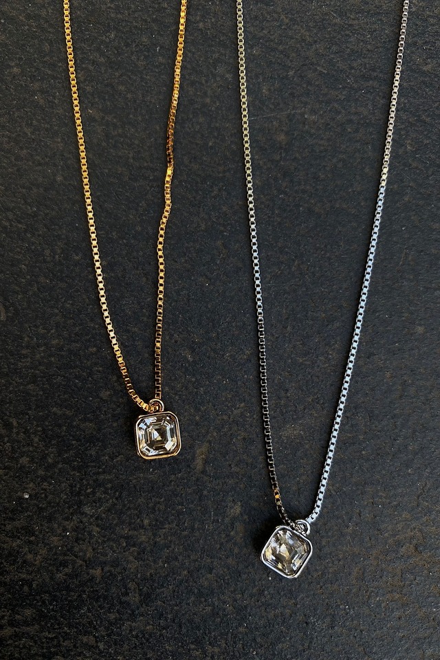 ZIRCONIA NECKLACE /GOLD・SILVER（23-10-009）