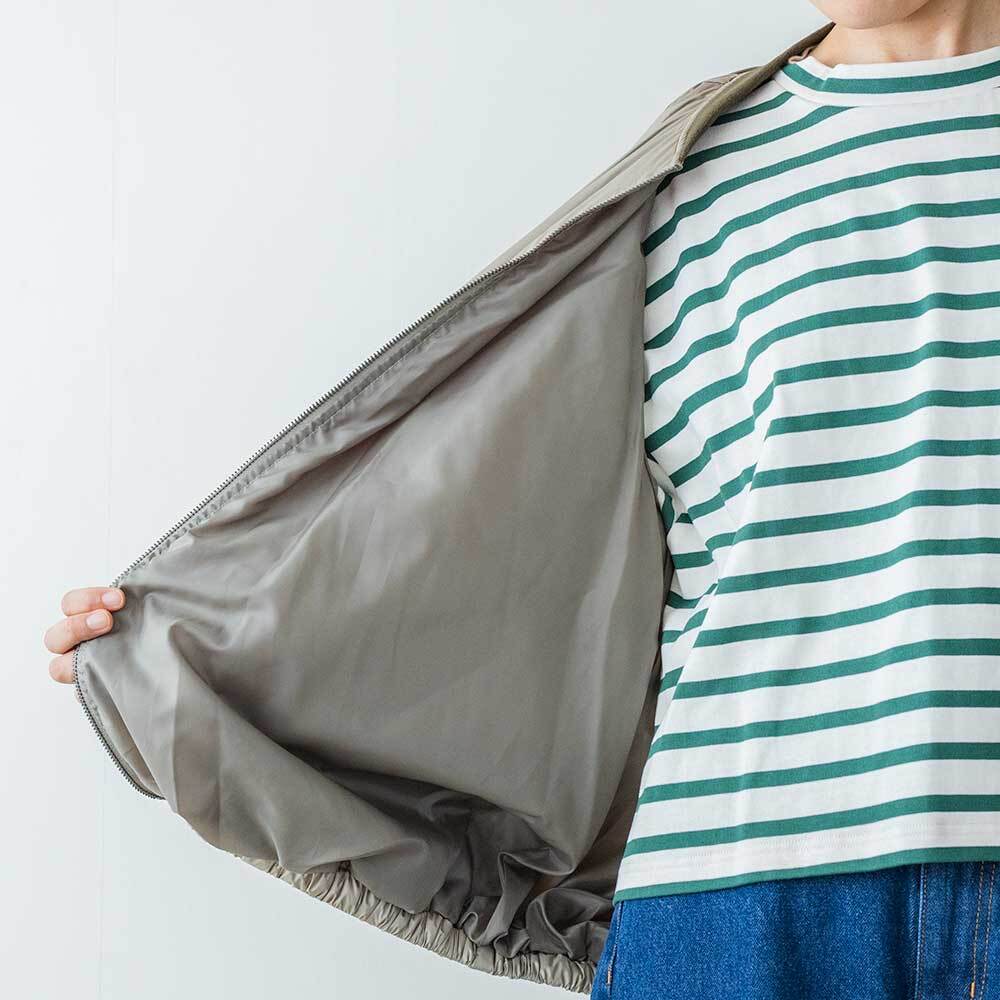 dacha　　新品未使用　Midi Umi コットン100% ブルーグレー MIDIUMISOLID for Ladies ダブルニットハイネックロングプル