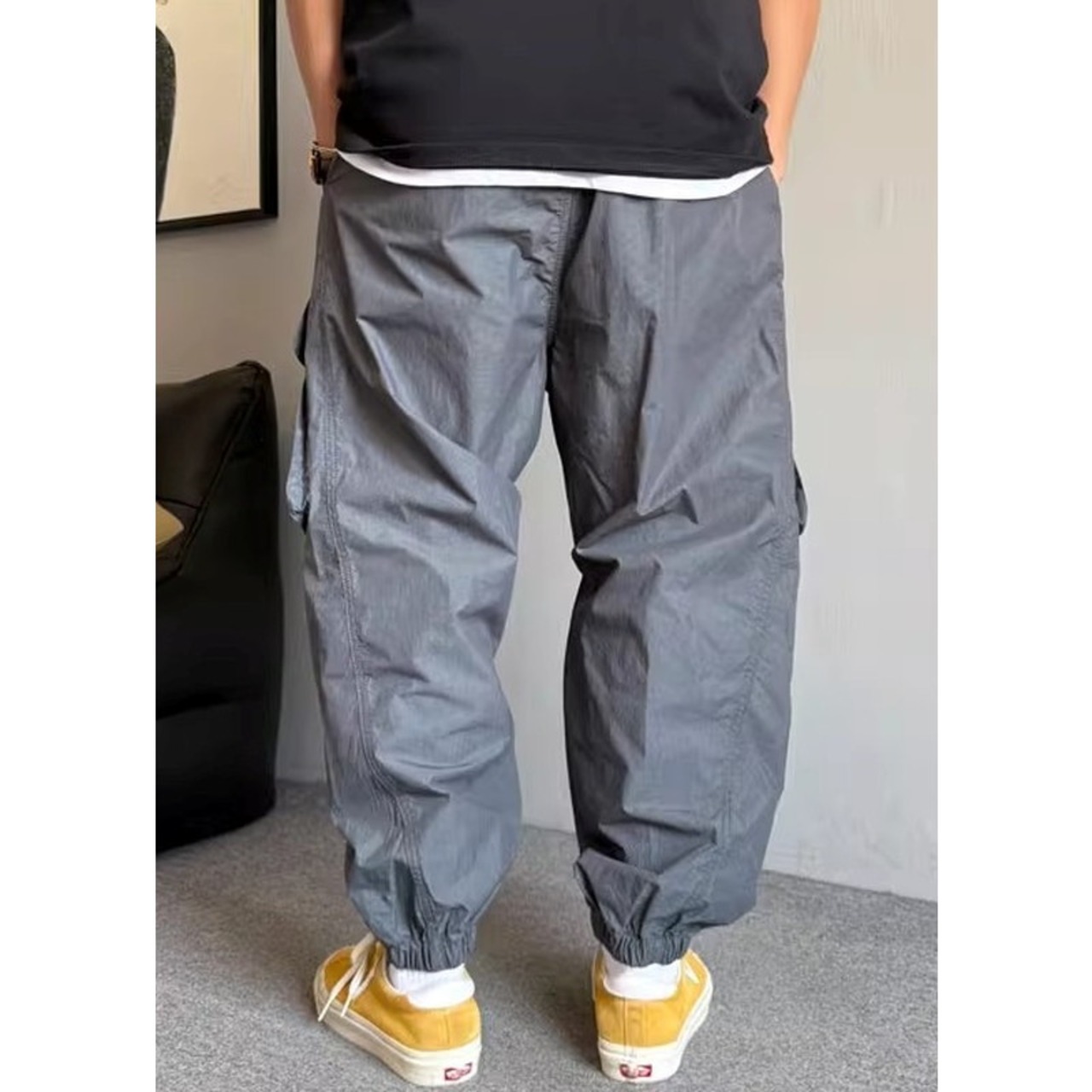 Side Pocket Cropped Wide Cargo Pants ◇4color H0851