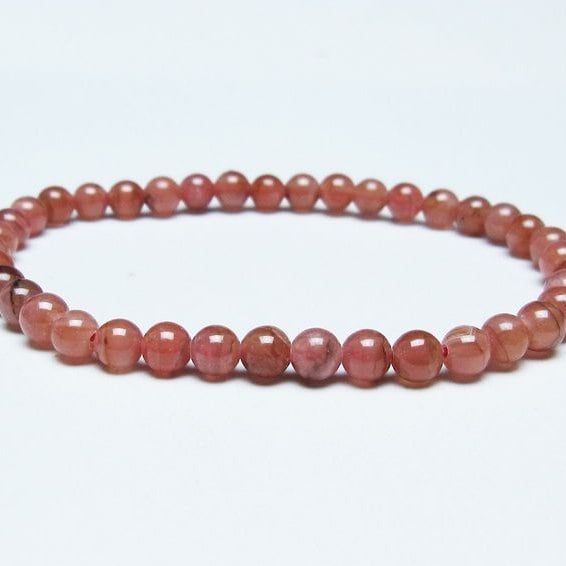 インカローズ ブレスレット 5mm ロードクロサイト ブレス 一点物 メール便可 [M便 1/10] 111-46629