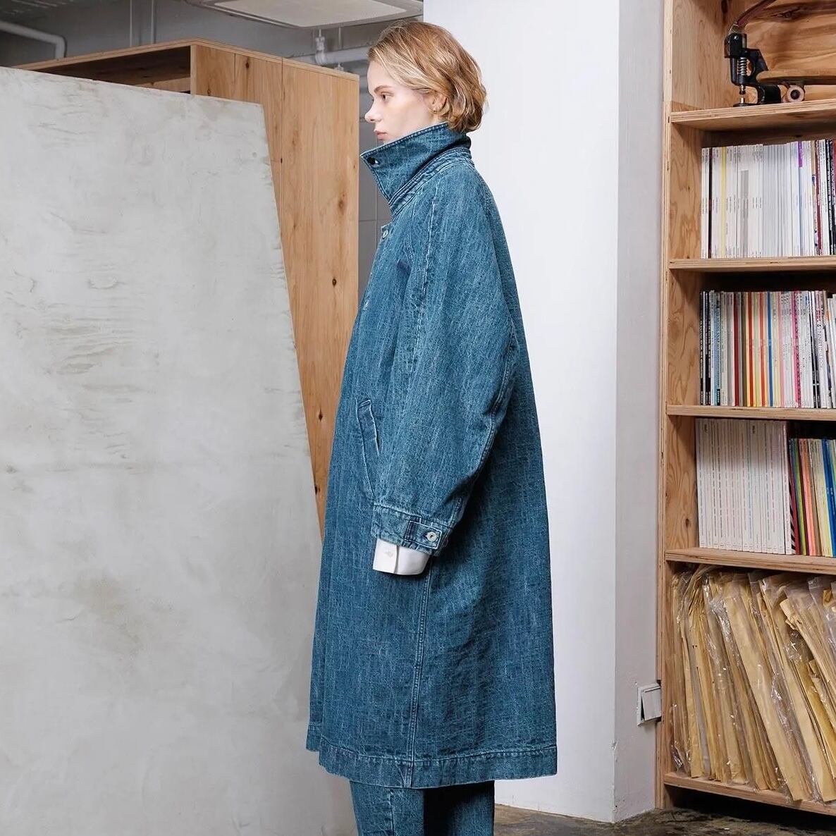 VOAAOV』 RANDOM CRUNCH DENIM Long Coat / used | SUKIKIRAI