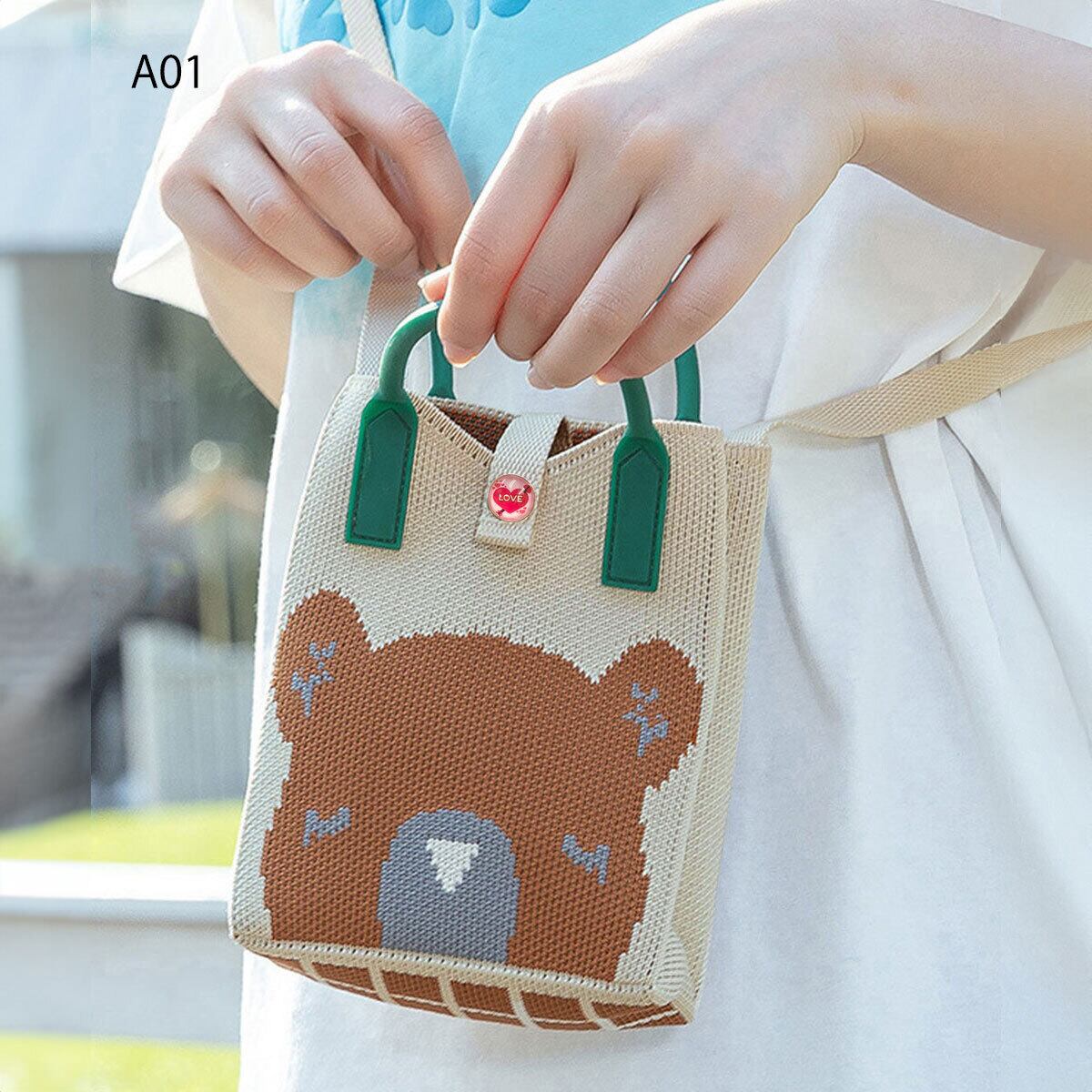 スマホポーチ ショルダー ミニバッグ レディース キッズ 子供 韓国 コンパクト 軽量 小さめ 大人 かわいい おしゃれ スマホポシェット ミニトート ライブ フェス イベント ニットバッグ ニット 大人可愛い 大人女子
