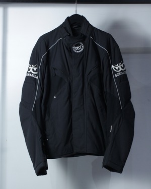 【Caka BLACK】"BERIK" Logo Design Nylon Racing Jacket